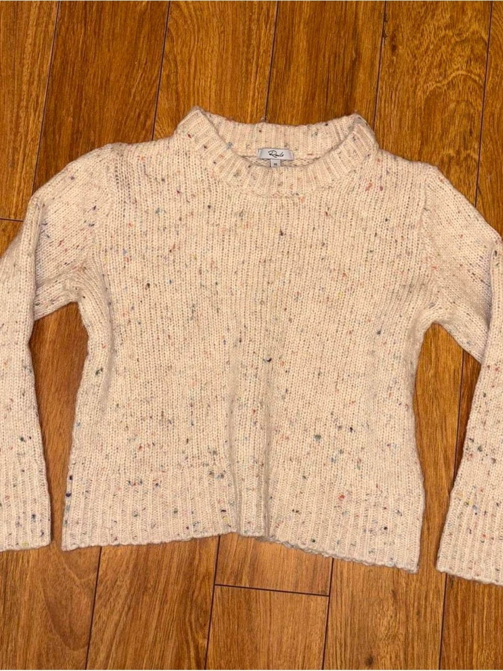 Rails Cream Delia Confetti Wool Blend Knit Sweater